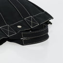 HERMES Fourre Tout PM Hand Bag cotton Black Silver Auth BA12358A-7