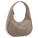 Stella MacCartney Hand Bag Leather Beige Gold Auth BA12359A-1