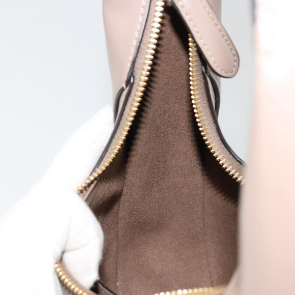 Stella MacCartney Hand Bag Leather Beige Gold Auth BA12359A