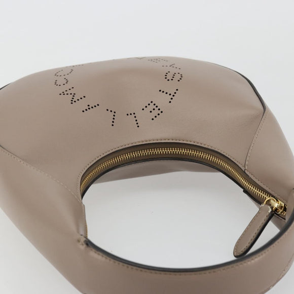 Stella MacCartney Hand Bag Leather Beige Gold Auth BA12359A