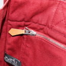 HERMES Fourre Tout PM Hand Bag cotton Red Silver Auth BA12360-18