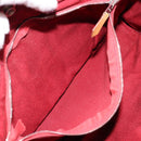 HERMES Fourre Tout PM Hand Bag cotton Red Silver Auth BA12360-19