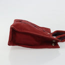HERMES Fourre Tout PM Hand Bag cotton Red Silver Auth BA12360-4