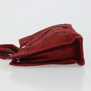 HERMES Fourre Tout PM Hand Bag cotton Red Silver Auth BA12360-5