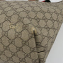 GUCCI GG Supreme Web Sherry Line Tote Bag PVC Beige Gold 211134 Auth BA12361-10
