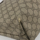 GUCCI GG Supreme Web Sherry Line Tote Bag PVC Beige Gold 211134 Auth BA12361-13