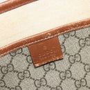 GUCCI GG Supreme Web Sherry Line Tote Bag PVC Beige Gold 211134 Auth BA12361-15