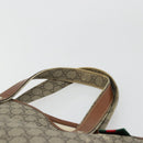 GUCCI GG Supreme Web Sherry Line Tote Bag PVC Beige Gold 211134 Auth BA12361-8