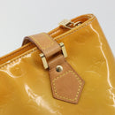 LOUIS VUITTON Monogram Vernis Houston Hand Bag Beige M91004 LV Auth BA12367-14