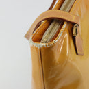 LOUIS VUITTON Monogram Vernis Houston Hand Bag Beige M91004 LV Auth BA12367-15