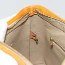LOUIS VUITTON Monogram Vernis Houston Hand Bag Beige M91004 LV Auth BA12367-21