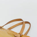 LOUIS VUITTON Monogram Vernis Houston Hand Bag Beige M91004 LV Auth BA12367-8