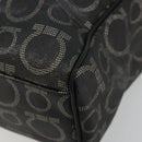 Salvatore Ferragamo Gancini Hand Bag PVC Leather Black Silver Auth BA12370-9