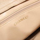 CHANEL V Stitch Hand Bag Leather Beige Gold CC Auth BA12371-18