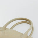 CHANEL V Stitch Hand Bag Leather Beige Gold CC Auth BA12371-8
