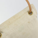 HERMES Hand Bag Canvas Beige Gold Auth BA12373-14