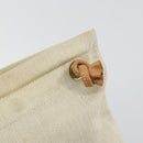 HERMES Hand Bag Canvas Beige Gold Auth BA12373-15