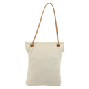 HERMES Hand Bag Canvas Beige Gold Auth BA12373-3