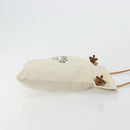 HERMES Hand Bag Canvas Beige Gold Auth BA12373-4