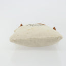 HERMES Hand Bag Canvas Beige Gold Auth BA12373-9