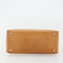 CELINE C Macadam Canvas Hand Bag Suede Pink Gold Auth BA12374-5