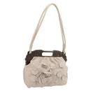 VALENTINO Hand Bag Suede 2way Pink Silver Auth BA12375A-1