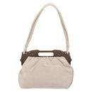 VALENTINO Hand Bag Suede 2way Pink Silver Auth BA12375A-2