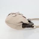 VALENTINO Hand Bag Suede 2way Pink Silver Auth BA12375A-3