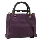 GUCCI Bamboo Hand Bag 2way Purple 336032 Auth BA12378A-1