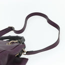 GUCCI Bamboo Hand Bag 2way Purple 336032 Auth BA12378A-15