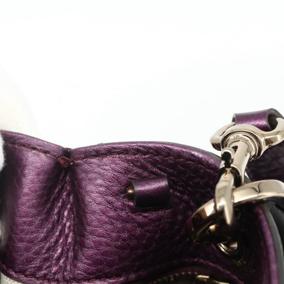 GUCCI Bamboo Hand Bag 2way Purple 336032 Auth BA12378A