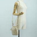 CHANEL Matelasse Shoulder Bag Caviar Skin Ivory Gold CC Auth BA12379V-27