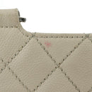 CHANEL Matelasse Shoulder Bag Caviar Skin Ivory Gold CC Auth BA12379V-3
