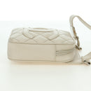 CHANEL Matelasse Shoulder Bag Caviar Skin Ivory Gold CC Auth BA12379V-5