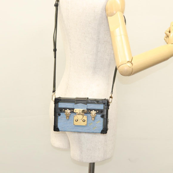 LOUIS VUITTON Epi Petite Mar Shoulder Bag Blue LV Auth BA1237A