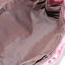 GUCCI GG Canvas Tote Bag Nylon Pink Silver 355732 Auth BA12380-11