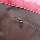 GUCCI GG Canvas Tote Bag Nylon Pink Silver 355732 Auth BA12380-21