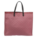 GUCCI GG Canvas Tote Bag Nylon Pink Silver 355732 Auth BA12380-13