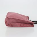 GUCCI GG Canvas Tote Bag Nylon Pink Silver 355732 Auth BA12380-3