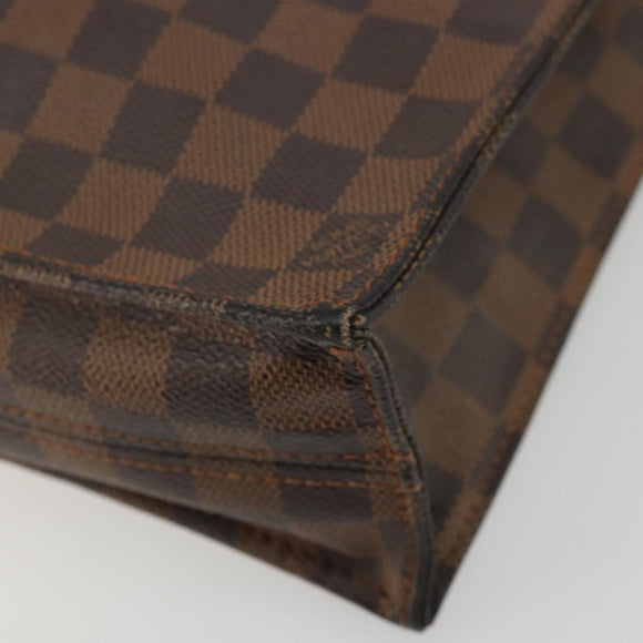 LOUIS VUITTON Damier Ebene Sac Plat Handtas N51140 LV Auth BA12381