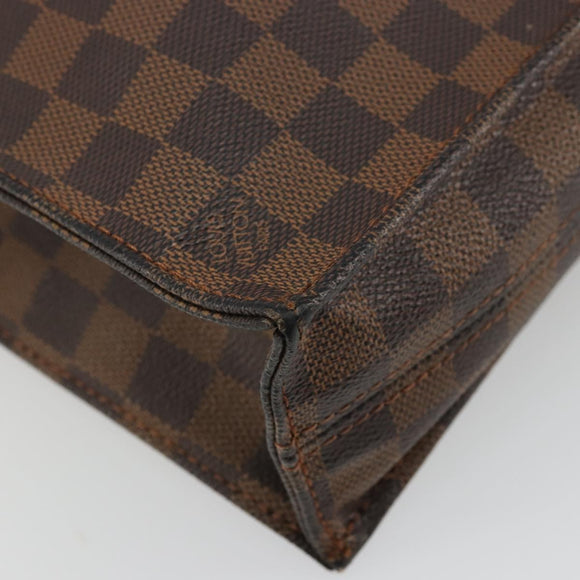 LOUIS VUITTON Damier Ebene Sac Plat Handtas N51140 LV Auth BA12381