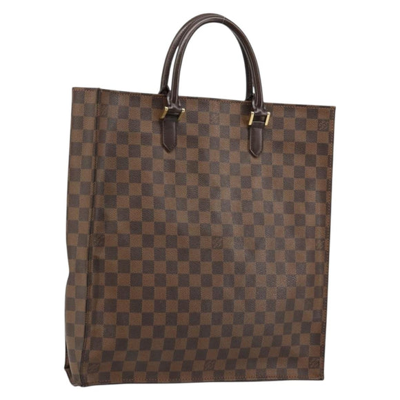 LOUIS VUITTON Damier Ebene Sac Plat Handtas N51140 LV Auth BA12381