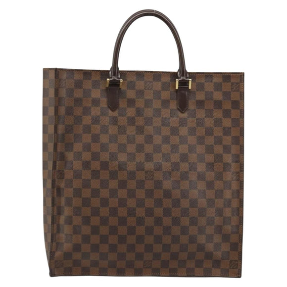 LOUIS VUITTON Damier Ebene Sac Plat Handtas N51140 LV Auth BA12381