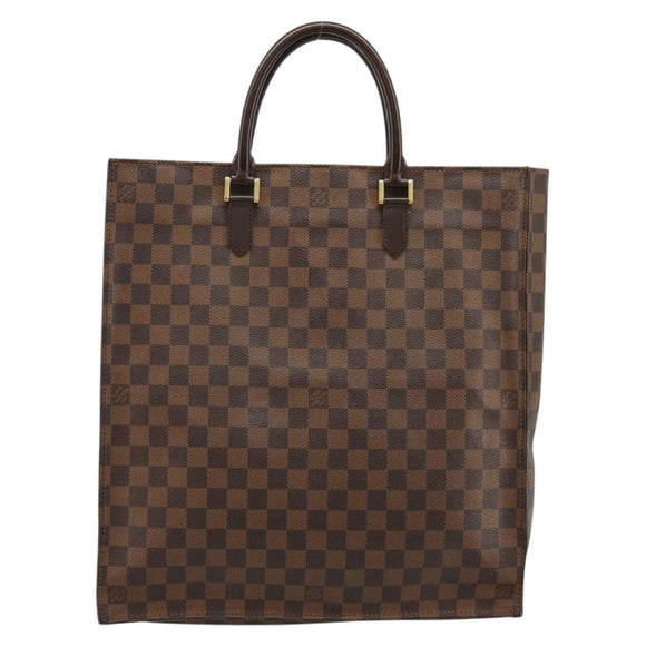 LOUIS VUITTON Damier Ebene Sac Plat Handtas N51140 LV Auth BA12381