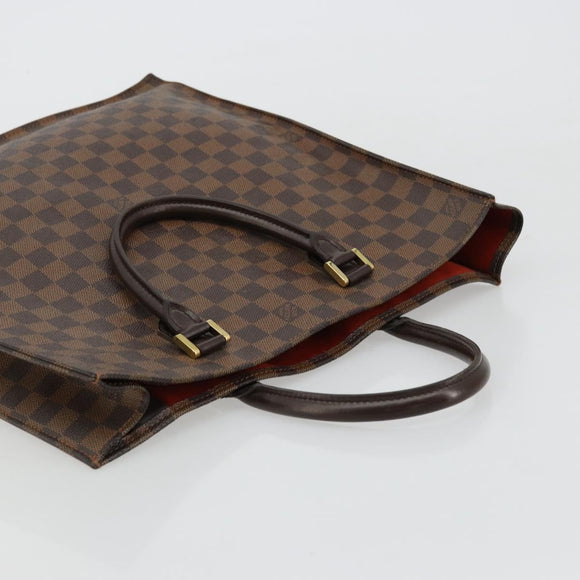 LOUIS VUITTON Damier Ebene Sac Plat Handtas N51140 LV Auth BA12381