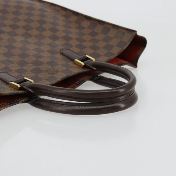 LOUIS VUITTON Damier Ebene Sac Plat Handtas N51140 LV Auth BA12381
