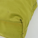 PRADA Tote Bag Nylon Green Gold Auth BA12382-14