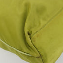 PRADA Tote Bag Nylon Green Gold Auth BA12382-15
