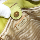 PRADA Tote Bag Nylon Green Gold Auth BA12382-10