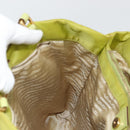 PRADA Tote Bag Nylon Green Gold Auth BA12382-18